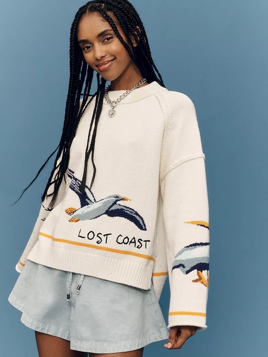 Pilcro Sweaters - SOLD OUT Pilcro Lost Coast Long-Sleeve Crew-Neck Sweater Size S